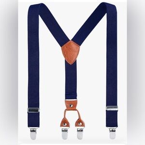 💙 NWT Awaytr Boys Suspenders Navy Blue new in box new
